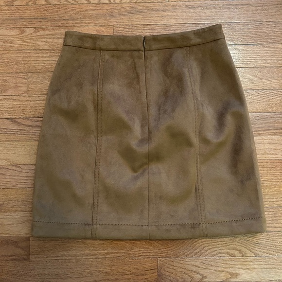 Ann Taylor Camel Suede Mini Skirt - Picture 2 of 5